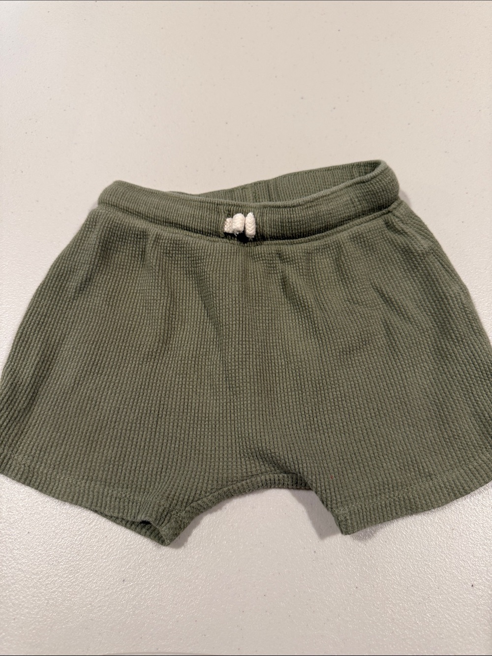 Old Navy Olive Waffle Knit Pull-Tie Shorts